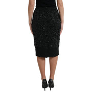 Black Crystal-Embellished Runway Skirt Dolce & Gabbana