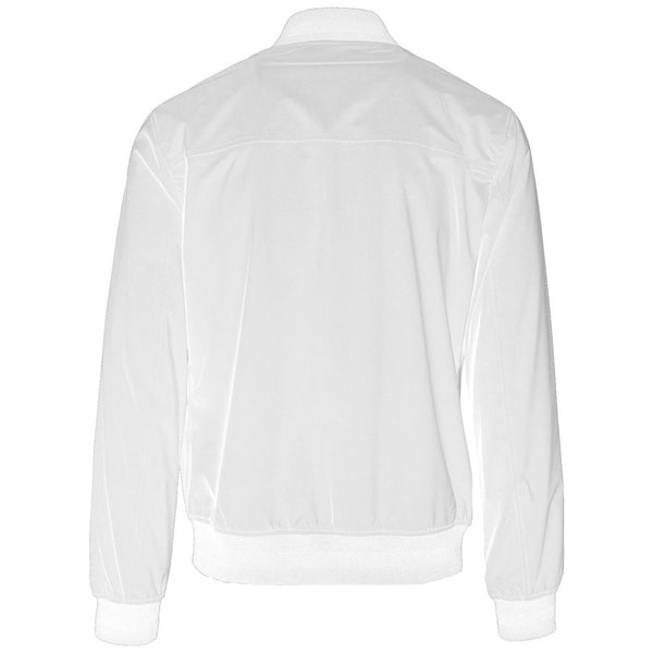 White Nylon Men Bomber Jacket Yes Zee