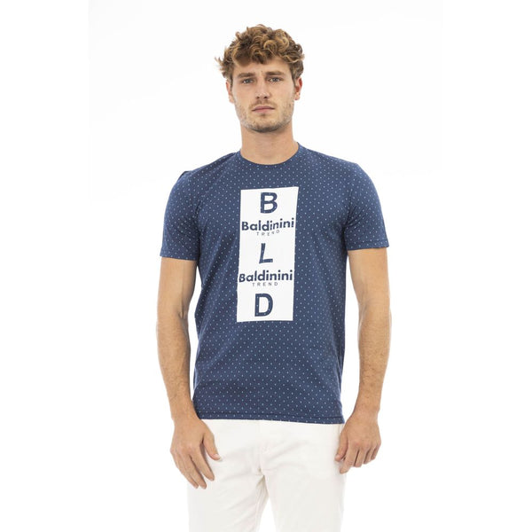 Blue Cotton Men T-Shirt Baldinini Trend