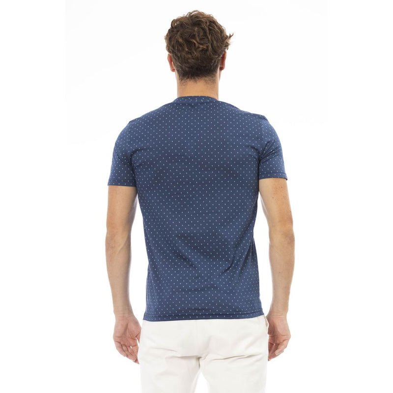 Blue Cotton Men T-Shirt Baldinini Trend