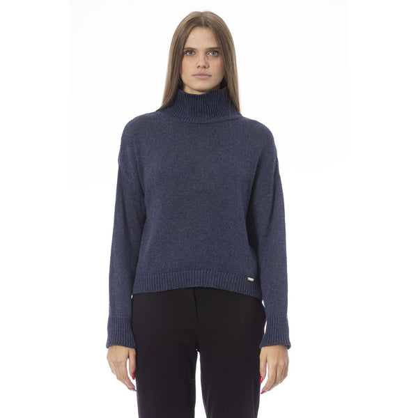 Blue Wool Women Sweater Baldinini Trend