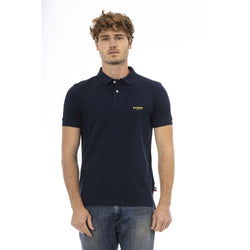 Blue Cotton Men Polo Baldinini Trend