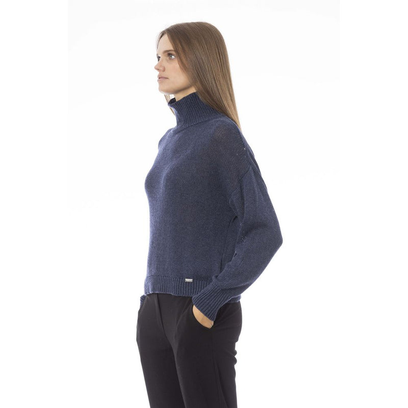 Blue Wool Women Sweater Baldinini Trend