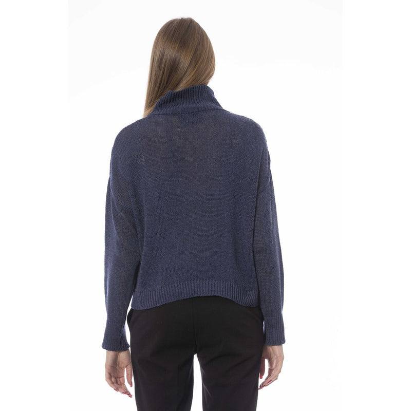 Blue Wool Women Sweater Baldinini Trend