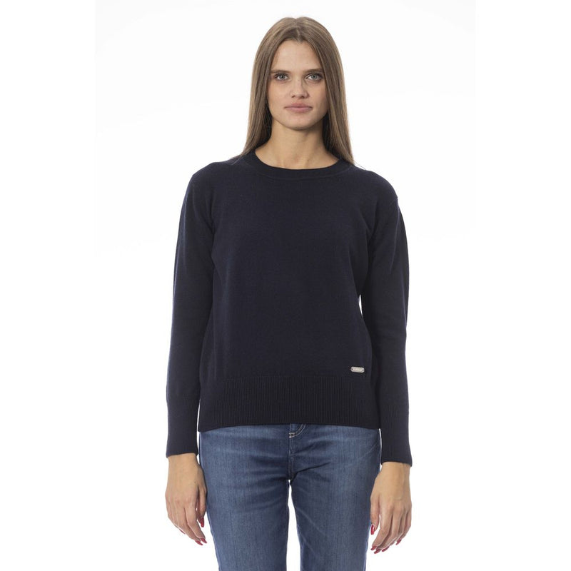 Blue Wool Women Sweater Baldinini Trend