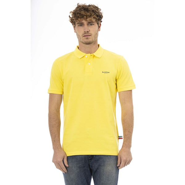 Yellow Cotton Men Polo Baldinini Trend
