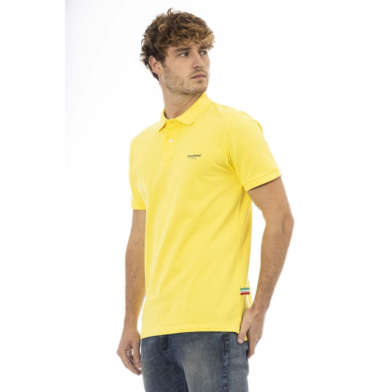 Yellow Cotton Men Polo Baldinini Trend