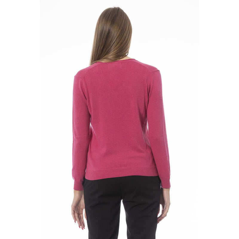 Fuchsia Cashmere Women Sweater Baldinini Trend