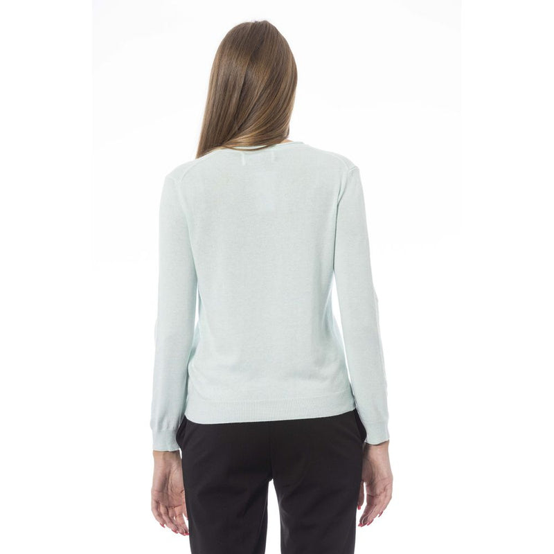 Light Blue Cashmere Women Sweater Baldinini Trend