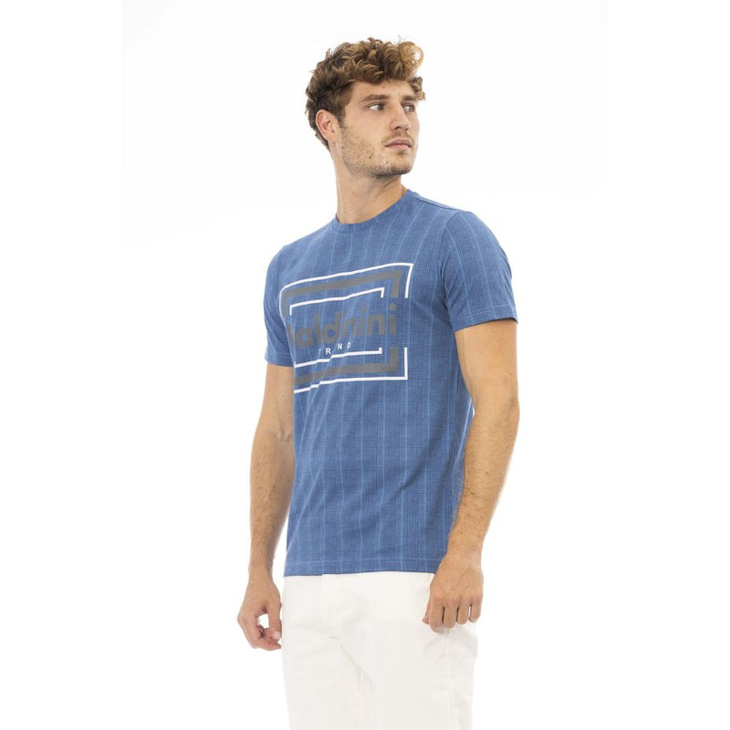 Blue Cotton Men T-Shirt Baldinini Trend