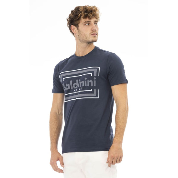 Blue Cotton Men T-Shirt Baldinini Trend