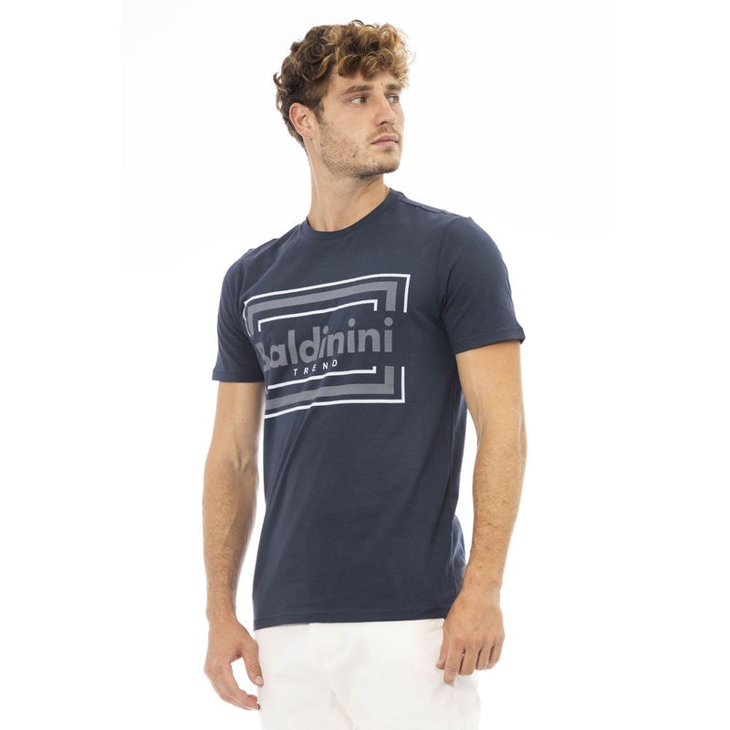 Blue Cotton Men T-Shirt Baldinini Trend