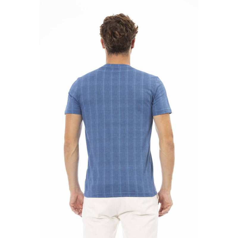 Blue Cotton Men T-Shirt Baldinini Trend