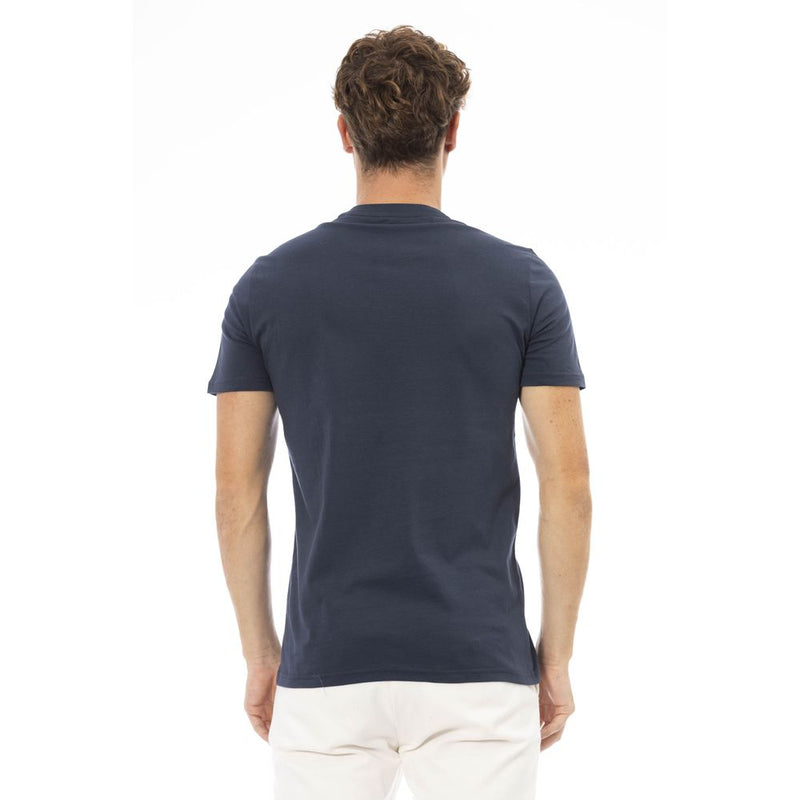 Blue Cotton Men T-Shirt Baldinini Trend