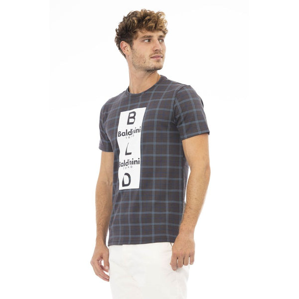 Gray Cotton Men T-Shirt Baldinini Trend