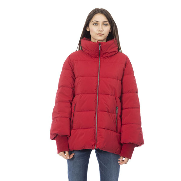 Red Polyamide Women Jacket Baldinini Trend