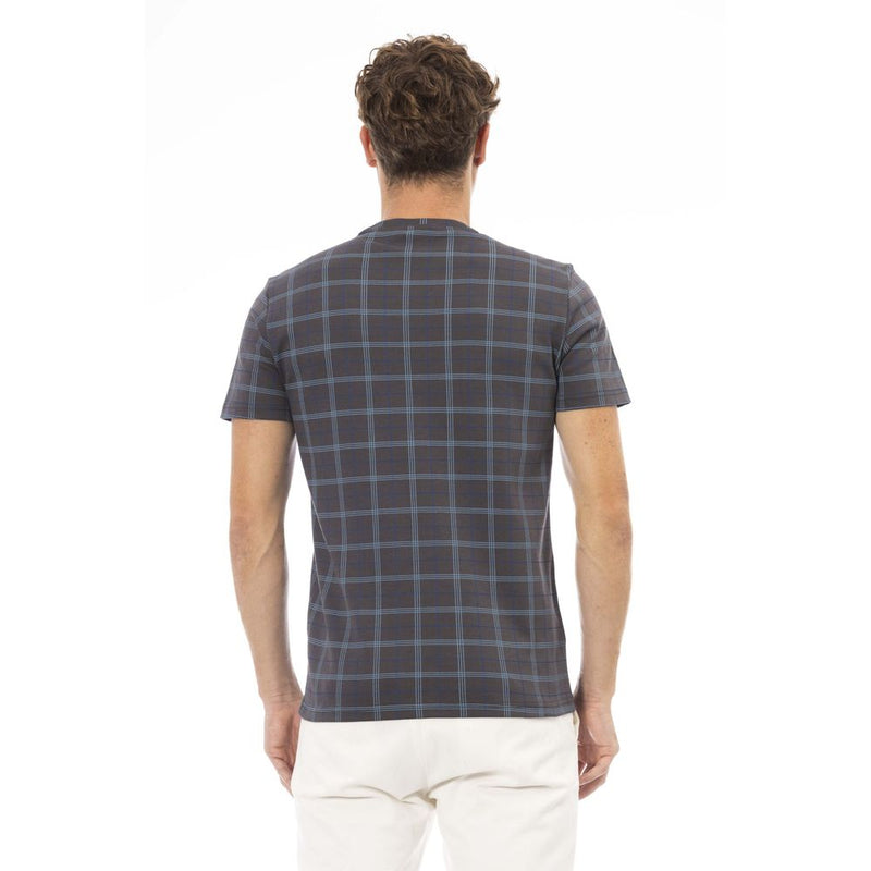 Gray Cotton Men T-Shirt Baldinini Trend