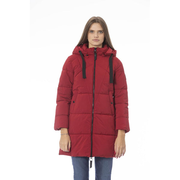 Red Polyester Women Jacket Baldinini Trend