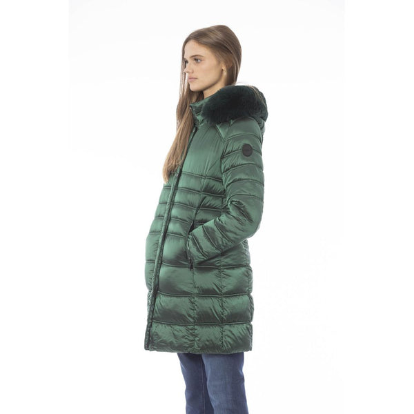 Green Polyester Women Jacket Baldinini Trend