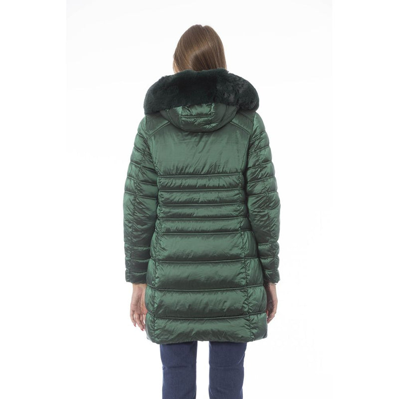 Green Polyester Women Jacket Baldinini Trend