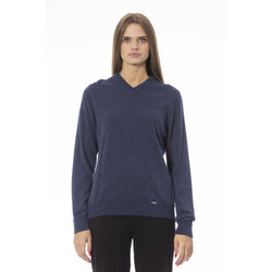 Blue Wool Women Sweater Baldinini Trend