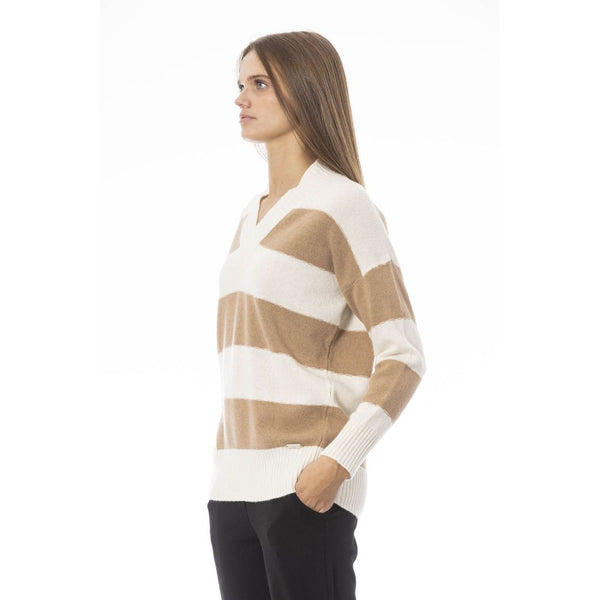 Beige Cashmere Women Sweater Baldinini Trend