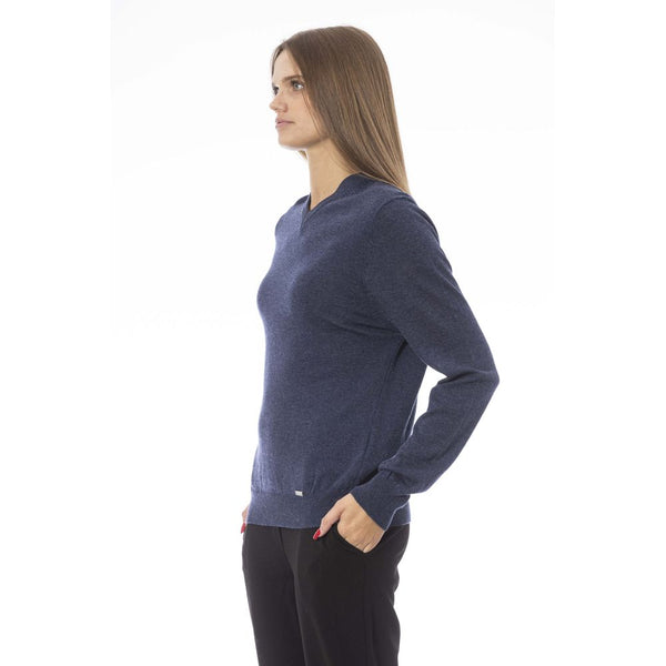 Blue Wool Women Sweater Baldinini Trend