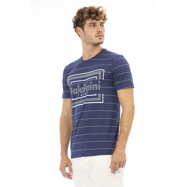 Blue Cotton Men T-Shirt Baldinini Trend