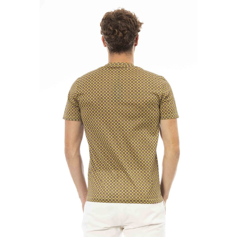 Yellow Cotton Men T-Shirt Baldinini Trend