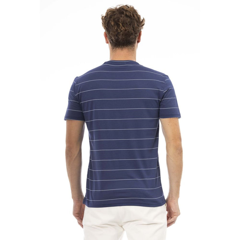 Blue Cotton Men T-Shirt Baldinini Trend