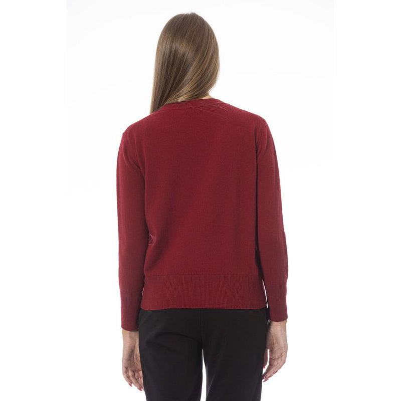 Red Wool Women Sweater Baldinini Trend