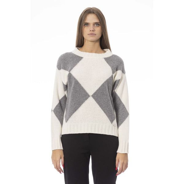 Gray Wool Women Sweater Baldinini Trend