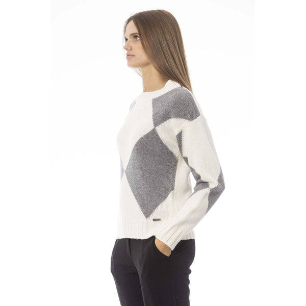 Gray Wool Women Sweater Baldinini Trend