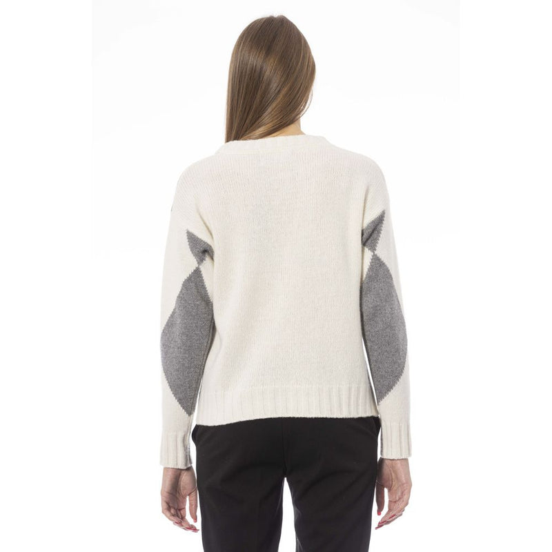 Gray Wool Women Sweater Baldinini Trend