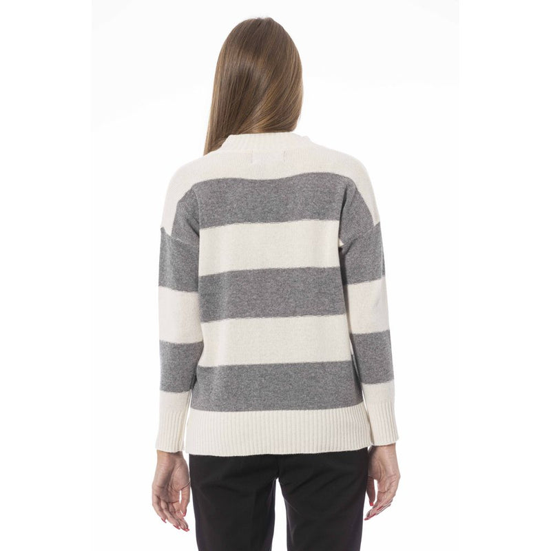 Gray Wool Women Sweater Baldinini Trend