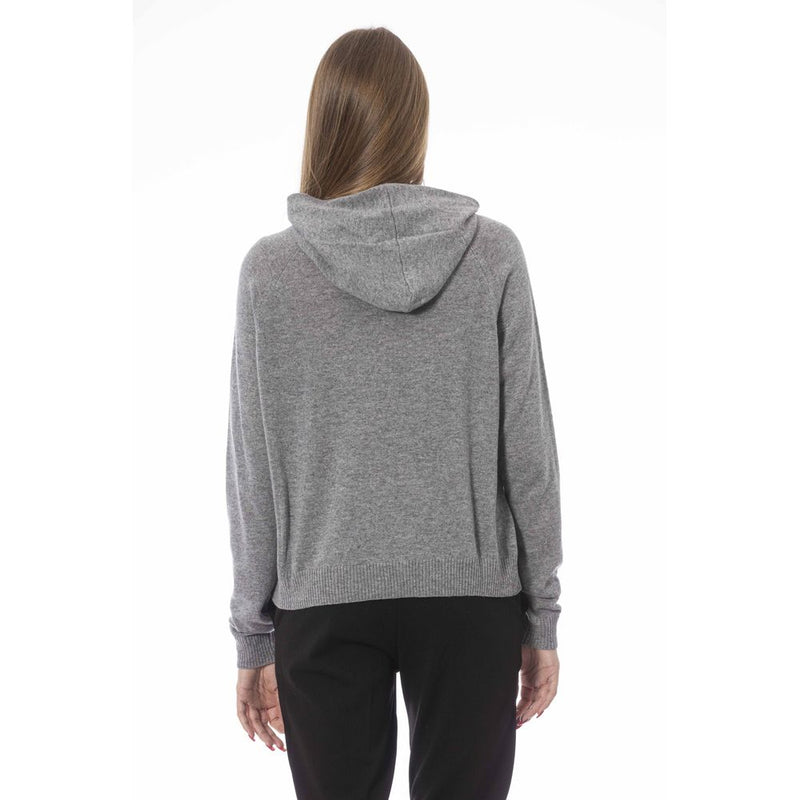 Gray Wool Women Sweater Baldinini Trend