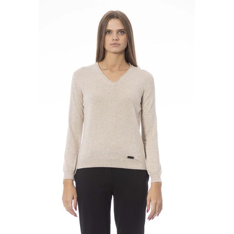 Beige Cashmere Women Sweater Baldinini Trend