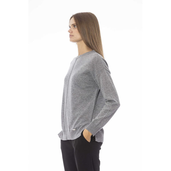 Gray Viscose Women Sweater Baldinini Trend