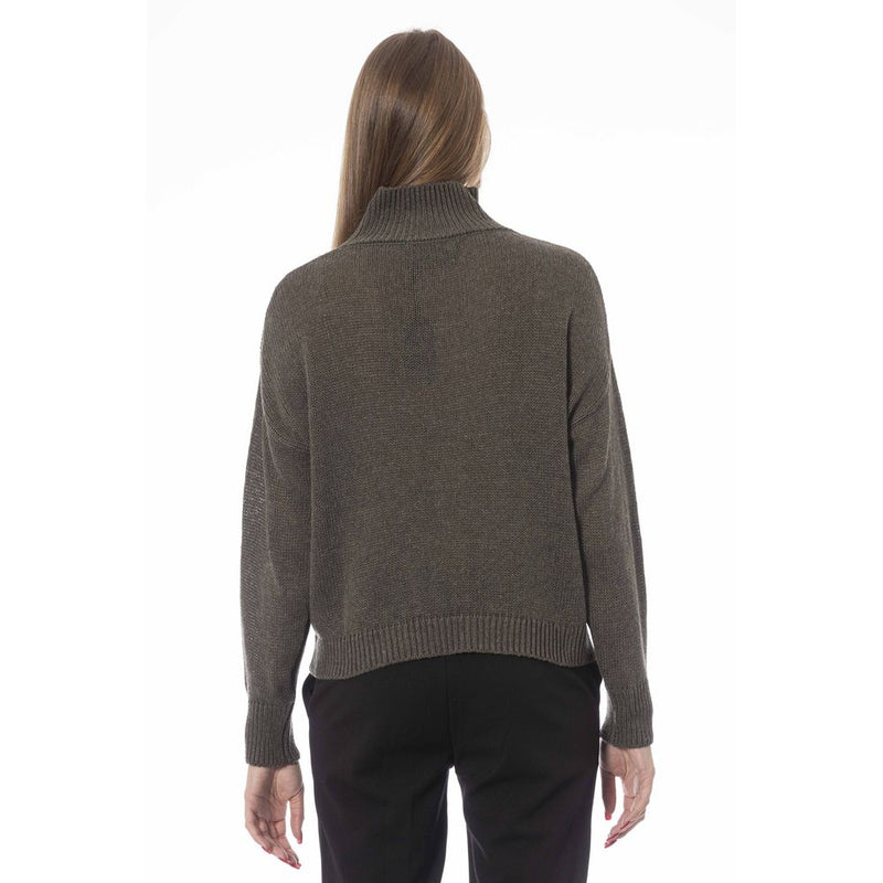 Green Wool Women Sweater Baldinini Trend