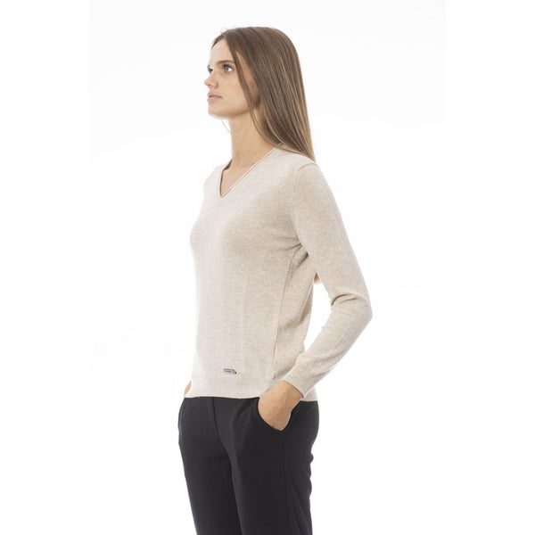 Beige Cashmere Women Sweater Baldinini Trend