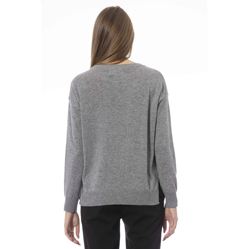 Gray Viscose Women Sweater Baldinini Trend