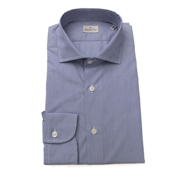 Light Blue Cotton Men Shirt Bagutta