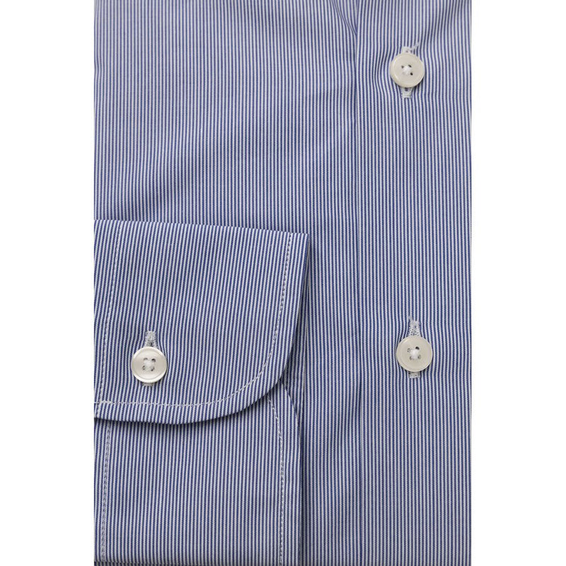 Light Blue Cotton Men Shirt Bagutta