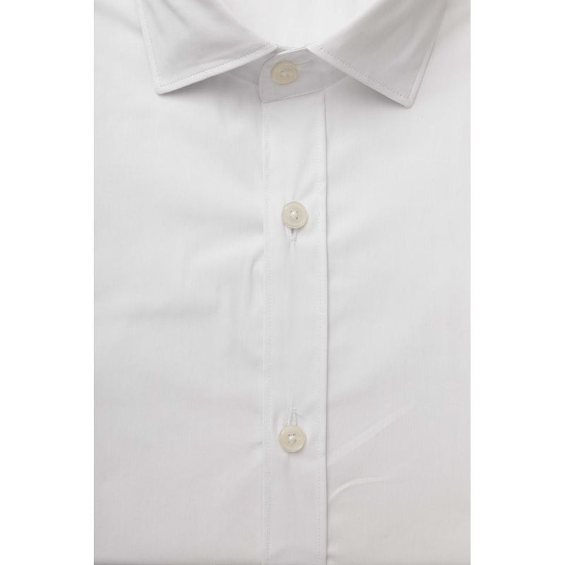 White Cotton Men Shirt Bagutta