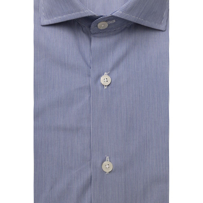 Light Blue Cotton Men Shirt Bagutta