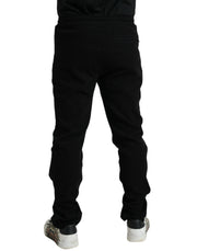 Elegant Black Cotton Blend Jogger Pants Dolce & Gabbana