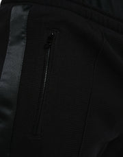 Elegant Black Cotton Blend Jogger Pants Dolce & Gabbana