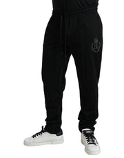 Elegant Black Cotton Jogger Pants Dolce & Gabbana