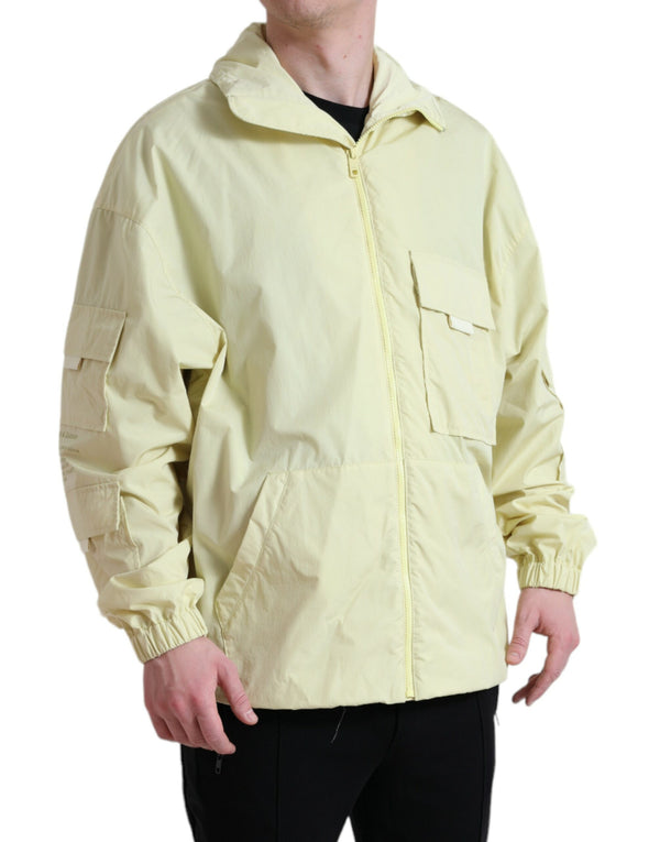 Elegant Yellow Windbreaker Jacket Dolce & Gabbana