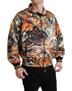 Colorful Abstract Bomber Jacket Dolce & Gabbana